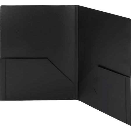 Smead Letter Pocket Folder: 8 1/2’’ x 11’’ 50 Sheets Capacity Polypropylene Black - 5/Pack - Report Covers