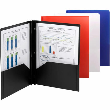 Smead Letter Pocket Folder: Red Polypropylene 80 Sheets 2 Pockets - Folders