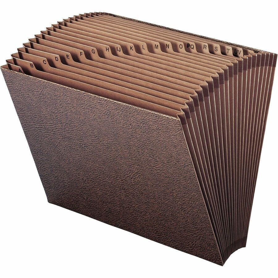 Smead Letter Recycled Expanding File - 8 1/2’’ x 11’’ - 7/8’’ Expansion - 21 Pocket(s) - Redrope - Tear Resistant