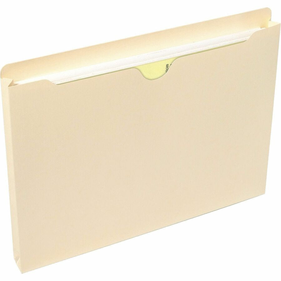 Smead Letter Recycled File Jacket - 8 1/2’’ x 11’’ - 1’’ Expansion - 11 pt. - 1 Plys - Manila - Slip Resistant - 10%