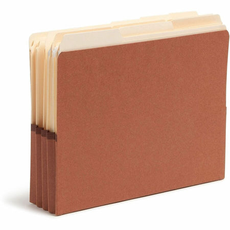 Smead Letter Recycled File Pocket - 8 1/2’’ x 11’’ - 3 Expansion - End Tab Location - Redrope - Reinforced - 30%