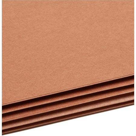 Smead Letter Recycled File Pocket - 8 1/2’’ x 11’’ - 3 Expansion - End Tab Location - Redrope - Reinforced - 30%