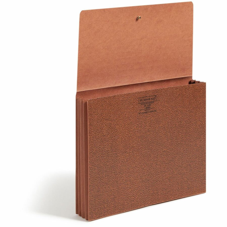 Smead Letter Recycled File Wallet - 8 1/2’’ x 11’’ - 3 Expansion - Redrope - Elastic Closure Reinforced Gusset Flap