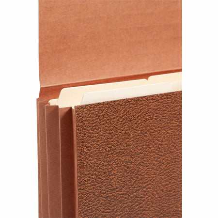Smead Letter Recycled File Wallet - 8 1/2’’ x 11’’ - 3 Expansion - Redrope - Elastic Closure Reinforced Gusset Flap