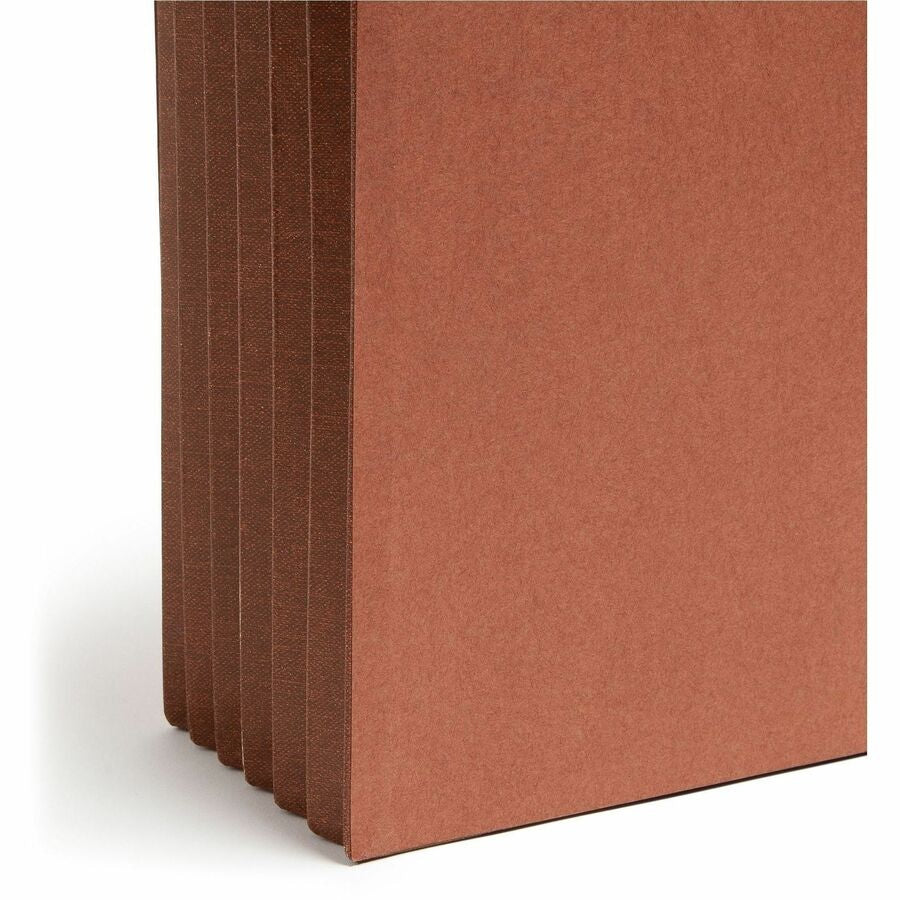 Smead Letter Recycled File Wallet - 8 1/2’’ x 11’’ - 5 1/4’’ Expansion - 2 Plys - Redrope - Flap Tear Resistant Elastic