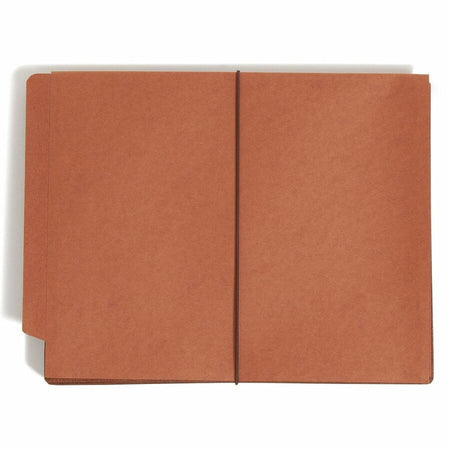 Smead Letter Recycled File Wallet - 8 1/2’’ x 11’’ - 5 1/4’’ Expansion - 2 Plys - Redrope - Flap Tear Resistant Elastic
