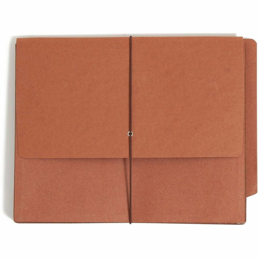 Smead Letter Recycled File Wallet - 8 1/2’’ x 11’’ - 5 1/4’’ Expansion - 2 Plys - Redrope - Flap Tear Resistant Elastic