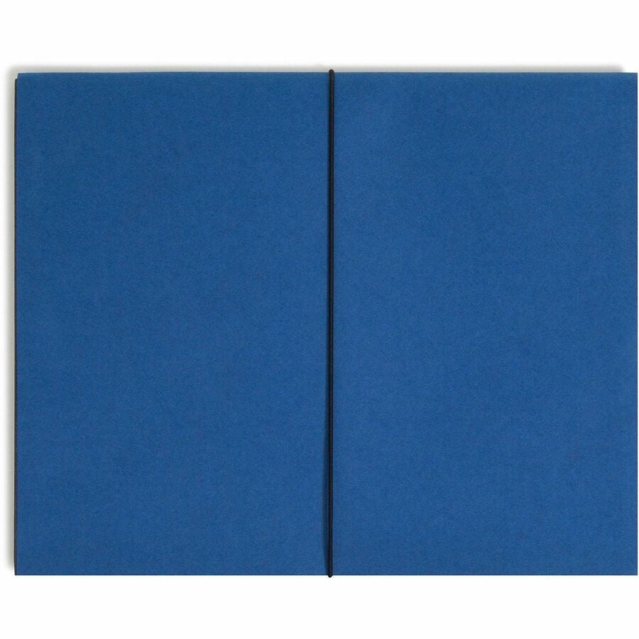 Smead Letter Recycled File Wallet - 8 1/2’’ x 11’’ - 5 1/4’’ Expansion - Navy - Elastic Closure Reinforced Gusset - 10%