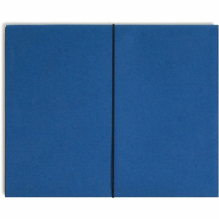 Smead Letter Recycled File Wallet - 8 1/2’’ x 11’’ - 5 1/4’’ Expansion - Navy - Elastic Closure Reinforced Gusset - 10%