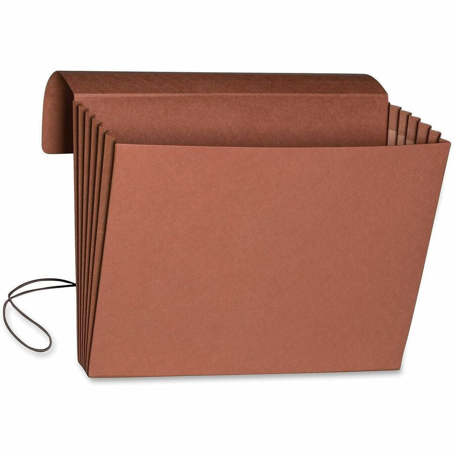 Smead Letter Recycled File Wallet - 8 1/2’’ x 11’’ - 5 1/4’’ Expansion - Top Tab Location - Redrope - Expanding Files
