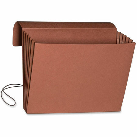 Smead Letter Recycled File Wallet - 8 1/2’’ x 11’’ - 5 1/4’’ Expansion - Top Tab Location - Redrope - Expanding Files