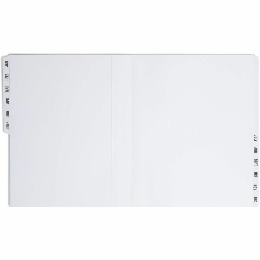 Smead Letter Recycled Organizer Folder - 8 1/2’’ x 11’’ - 12 Divider(s) - Blue - 35% - 1 Each - Filing Jackets & Pockets