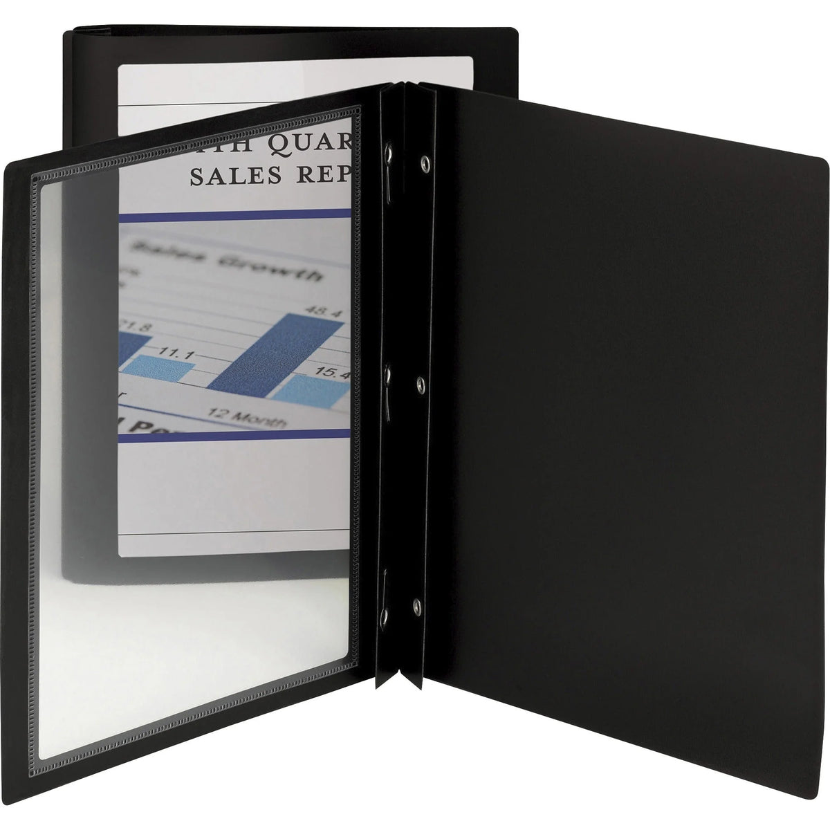 Smead Letter Report Cover: 80-Sheet Capacity Polypropylene Black - 5/Pack - Covers