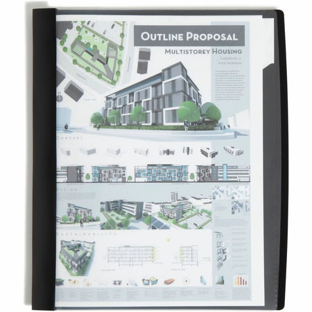 Smead Letter Report Cover: Polypropylene Black - 8 1/2’’ x 11’’ - 5/Pack - Covers