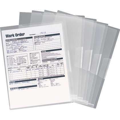 Smead Poly File Jackets: Clear 8 1/2’’ x 11’’ 5-Pack - Filing Jackets & Pockets