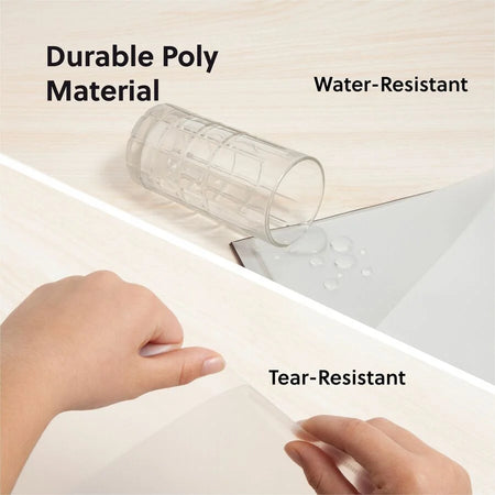 Smead Poly Letter File Jackets - Clear - 8 1/2’’ x 11’’ - 5 Pack - Binder Pockets