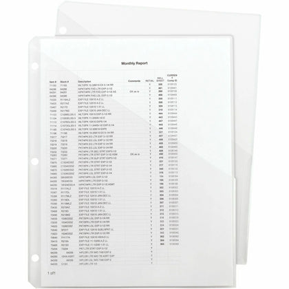 Smead Poly Letter File Jackets - Clear - 8 1/2’’ x 11’’ - 5 Pack - Binder Pockets