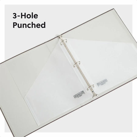 Smead Poly Letter File Jackets - Clear - 8 1/2’’ x 11’’ - 5 Pack - Binder Pockets
