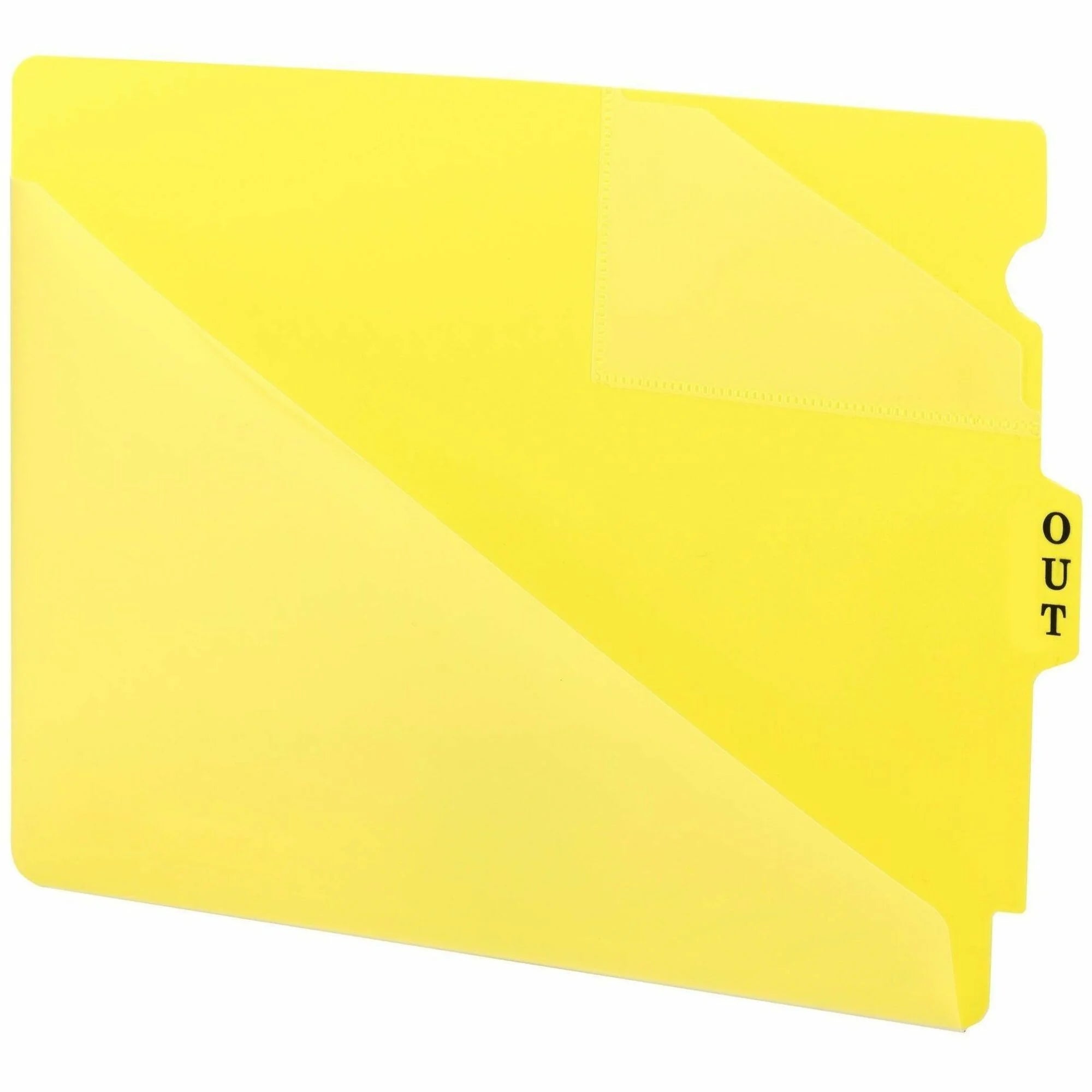 Smead Extra Wide End Tab Poly Out Guides 8.50’’ Width x 11’’ Length 5 / Carton Center Tab(s) Message Letter Yellow