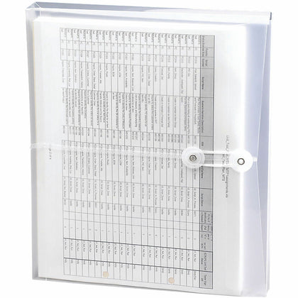 Smead Polypropylene Letter Filing Envelopes - Clear 8.5’’ x 11’’ 1.25’’ Expansion - Pack of 5 - Poly