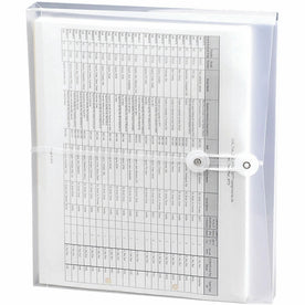 Smead Polypropylene Letter Filing Envelopes - Clear 8.5’’ x 11’’ 1.25’’ Expansion - Pack of 5 - Poly