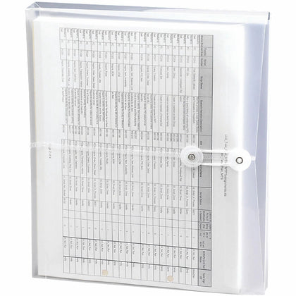 Smead Polypropylene Letter Filing Envelopes - Clear 8.5’’ x 11’’ 1.25’’ Expansion - Pack of 5 - Poly