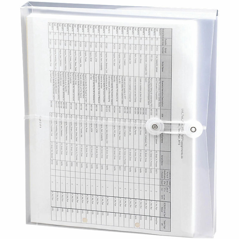 Smead Polypropylene Letter Filing Envelopes - Clear 8.5’’ x 11’’ 1.25’’ Expansion - Pack of 5 - Poly