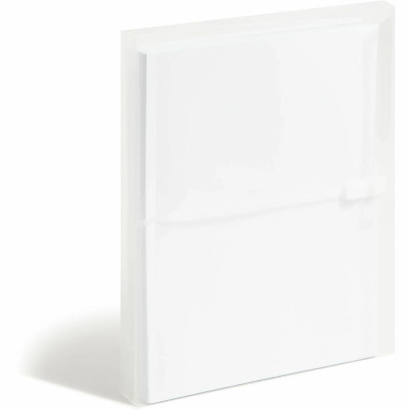 Smead Polypropylene Letter Filing Envelopes - Clear 8.5’’ x 11’’ 1.25’’ Expansion - Pack of 5 - Poly