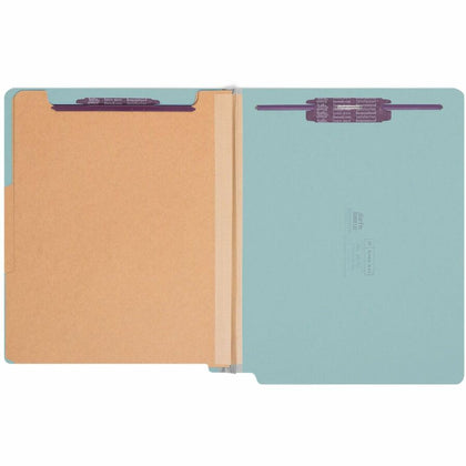 Smead Recycled Classification Folders - Blue - 2’’ Expansion - 10/Box - End Tab