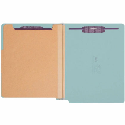 Smead Recycled Classification Folders - Blue - 2’’ Expansion - 10/Box - End Tab