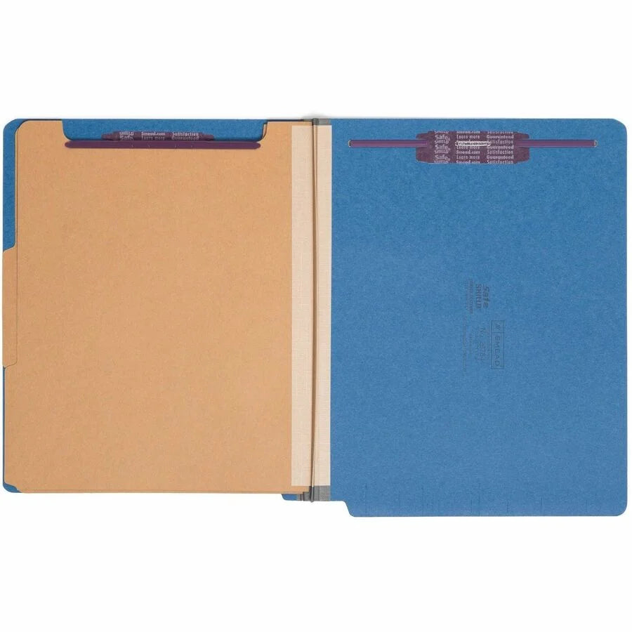 Smead Recycled Classification Folders - Dark Blue 2’’ Expansion - 10/Box - End Tab