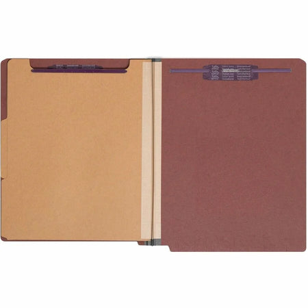 Smead Recycled Classification Folders - Heavy Duty Red Pressboard - 10/Box - End Tab