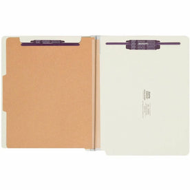 Smead Straight Tab Cut Letter Recycled Classification Folder - 8 1/2’’ x 11’’ - 2’’ Expansion - 2 2S Fastener(s)