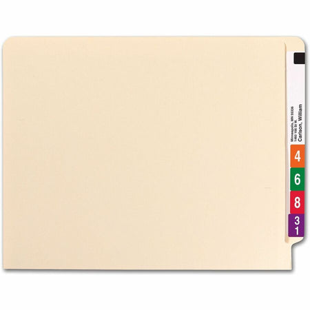 Smead Straight Tab Cut Letter Recycled End File Folder - 8 1/2’’ x 11’’ - 1 Expansion - 14 pt. - 2 Plys - Manila