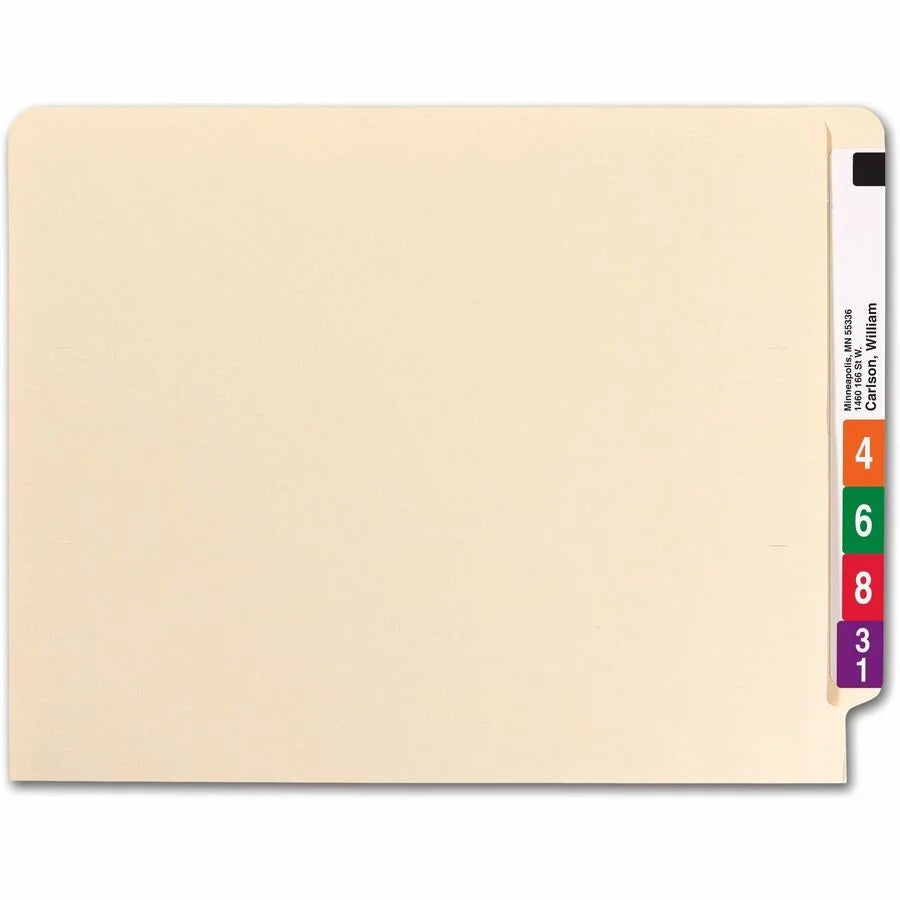 Smead Recycled End Tab File Folders - 1.5’’ Expansion - 50/Box