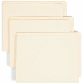 Smead Straight Tab Cut Letter Recycled End File Folder - 8 1/2’’ x 11’’ - 3/4’’ Expansion - 11 pt. - 2 Plys - Manila