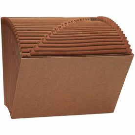 Smead Letter Recycled Expanding File - 8 1/2’’ x 11’’ - 7/8’’ Expansion - 21 Pocket(s) - Redrope - Tear Resistant
