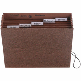 Smead 1/5 Tab Cut Letter Recycled Expanding File - 8 1/2’’ x 11’’ - 5 1/4’’ Expansion - 6 Pocket(s) - Top Location