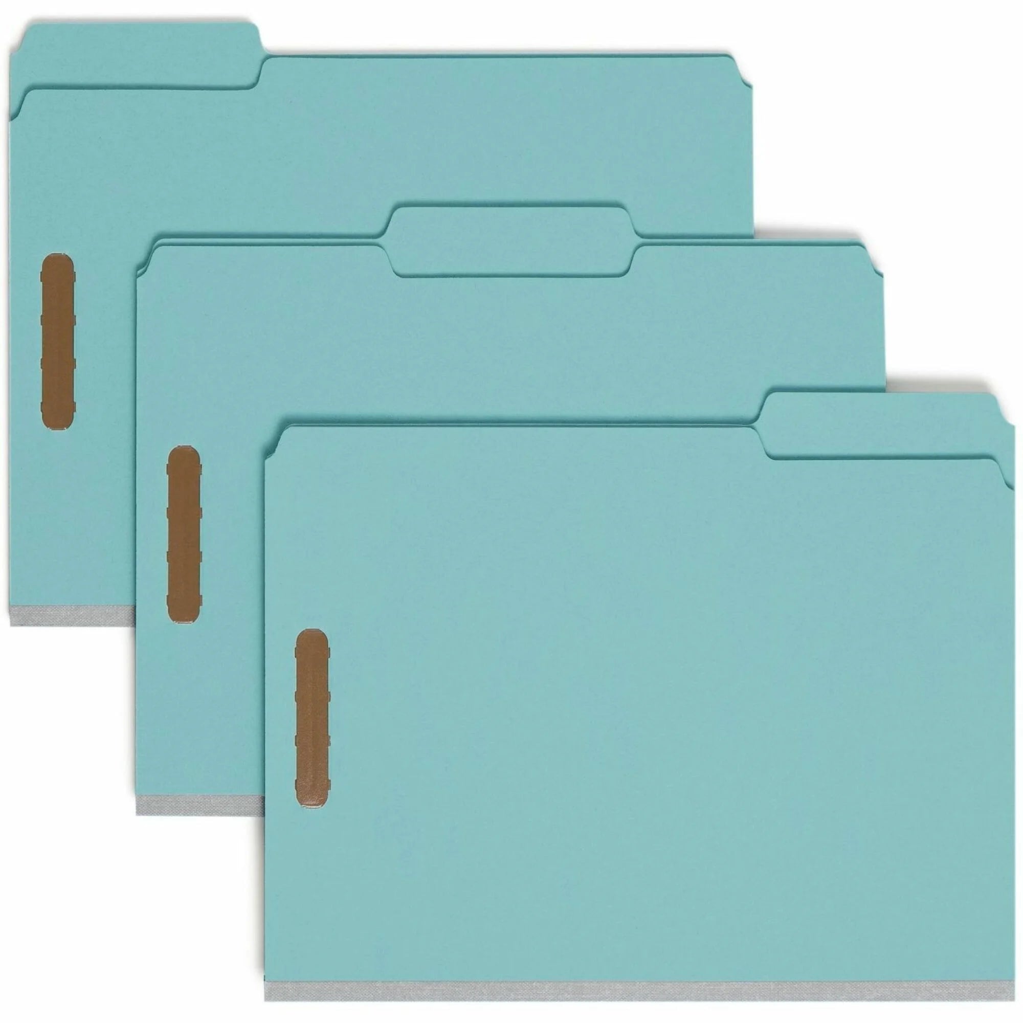 Smead Recycled Fastener Folder: 1/3 Tab Cut 2’’ Expansion Blue - 25/Box - Folders