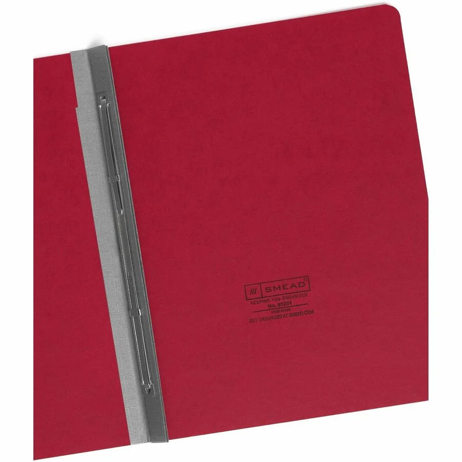 Smead Recycled Fastener Folder: 3’’ Expansion Bright Red - Eco-Friendly Pressboard Folder - Report Covers