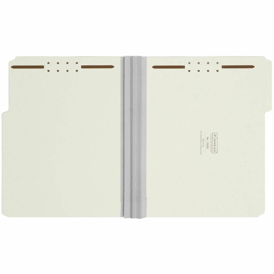 Smead 1/3 Tab Cut Letter Recycled Fastener Folder - 8 1/2’’ x 11’’ - 3’’ Expansion - 2 2K Fastener(s) - 2’’