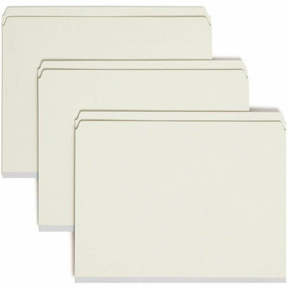 Smead Recycled Fastener Folder - Letter Size 2’’ Expansion - Gray/Green - Folders