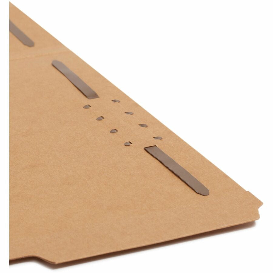 Smead 1/3 Tab Cut Letter Recycled Fastener Folder - 8 1/2’’ x 11’’ - 3/4’’ Expansion - 2 2K Fastener(s) - 2’’