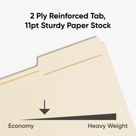 Smead Recycled Fastener Folder - Letter Size 3/4’’ Expansion - 50/Box - Folders