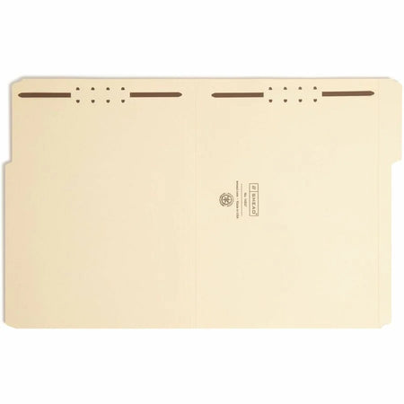 Smead Recycled Fastener Folder - Letter Size 3/4’’ Expansion - Assorted Tab Position - 50/Box - Folders