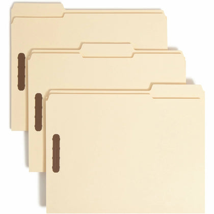Smead Recycled Fastener Folder - Letter Size 3/4’’ Expansion - Assorted Tab Position - 50/Box - Folders