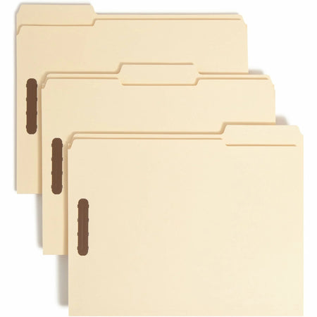 Smead Recycled Fastener Folder - Letter Size 3/4’’ Expansion - Assorted Tab Position - 50/Box - Folders