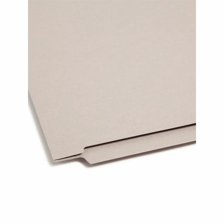 Smead Recycled Fastener Folder - Letter Size 3/4’’ Expansion - Gray - 50/Box - End Tab Folders