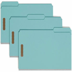 Smead 1/3 Tab Cut Letter Recycled Fastener Folder - 8 1/2’’ x 11’’ - 3’’ Expansion - 2 2K Fastener(s) - Assorted