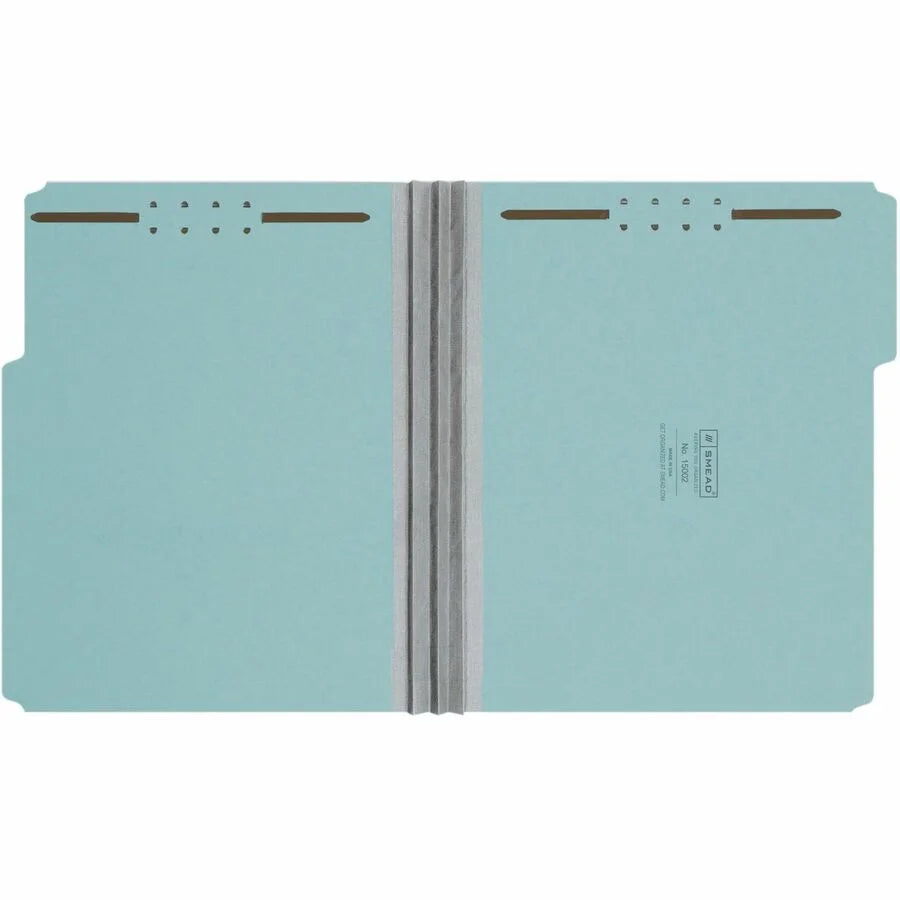 Smead Recycled Fastener Folder - Letter Size 3’’ Expansion - Blue - Folders